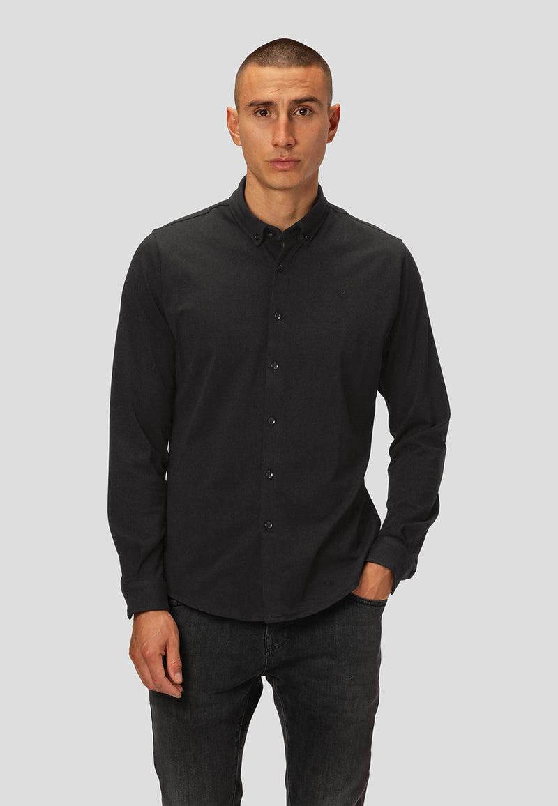 Clean Cut Copenhagen Hudson jersey stretch shirt Shirts L/S Black