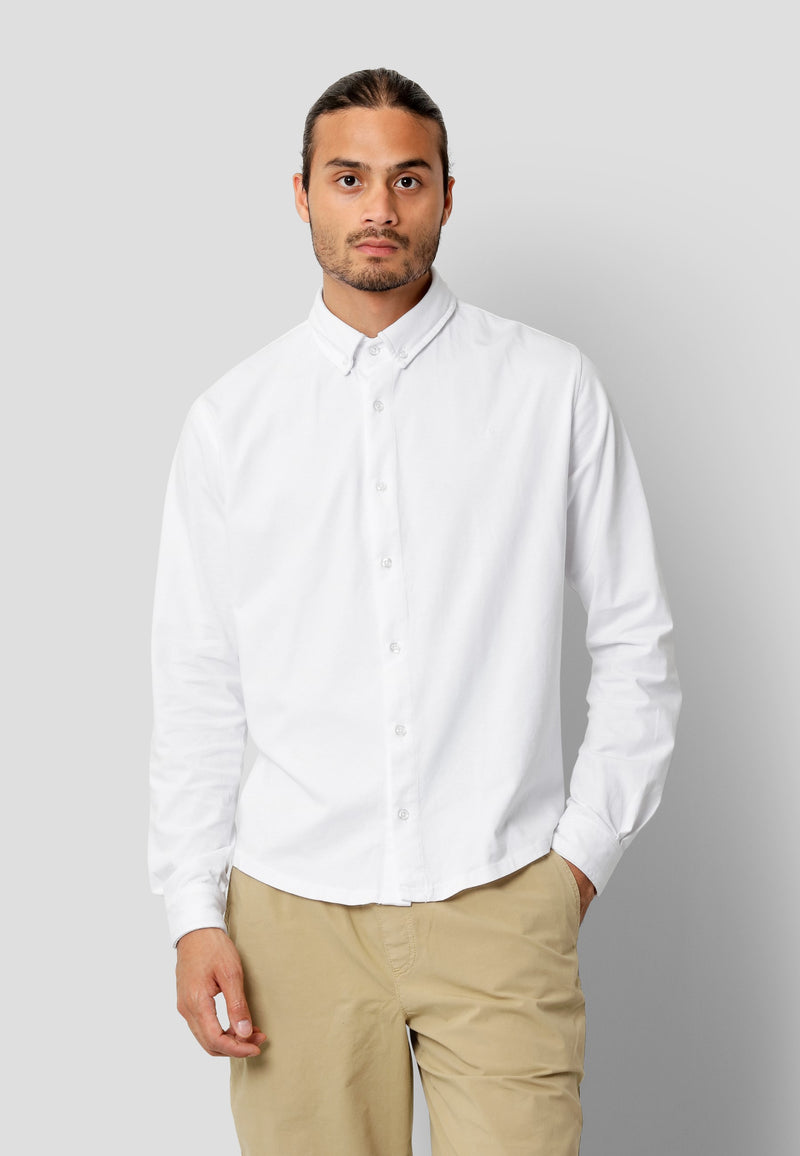 Clean Cut Copenhagen Hudson jersey stretch shirt Shirts L/S White