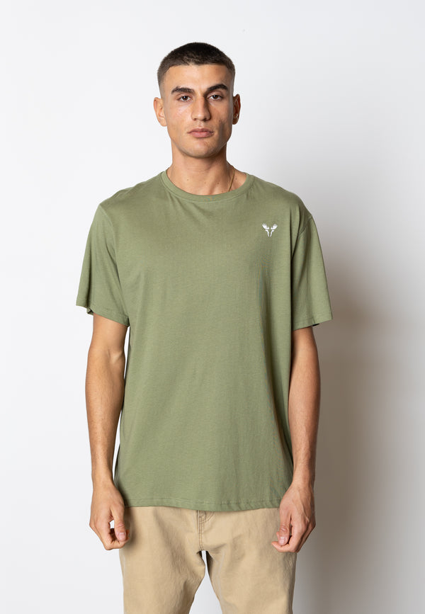 Fat Moose IAN COTTON T-SHIRT T-shirts S/S Dusty Green
