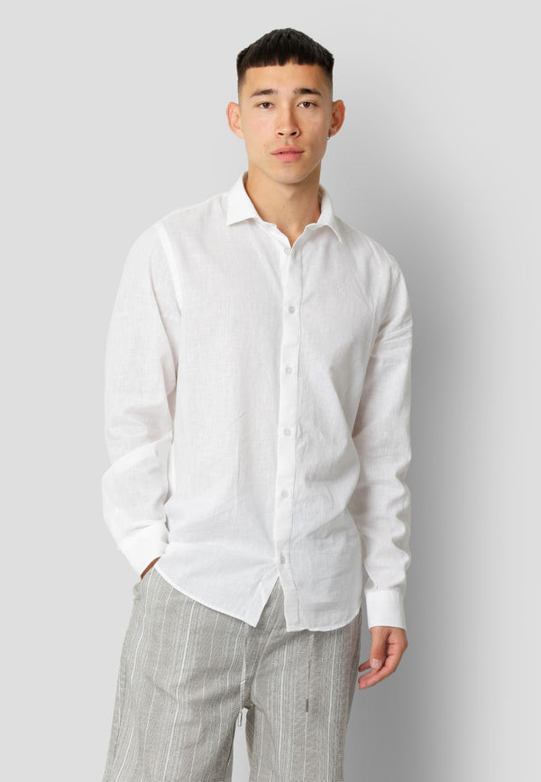 Clean Cut Copenhagen Jamie cotton/linen shirt Shirts L/S White