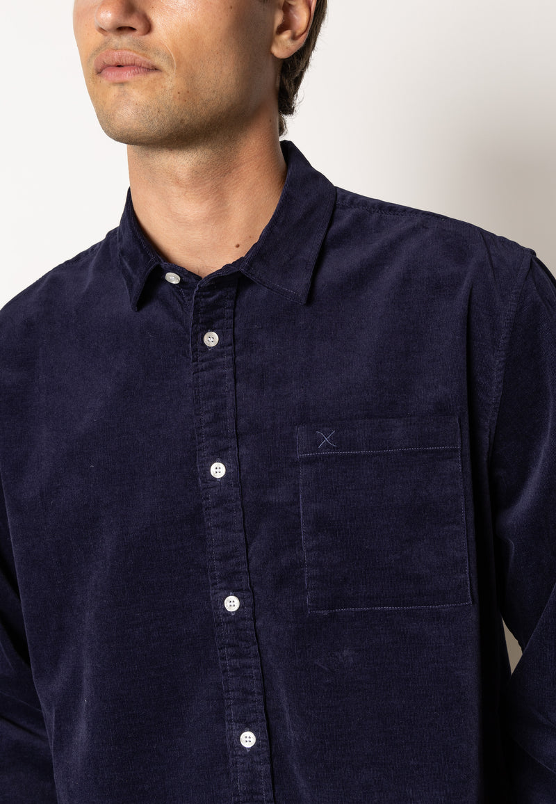 Clean Cut Copenhagen Jeppe corduroy shirt Shirts L/S Dark Navy