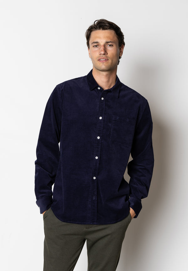 Clean Cut Copenhagen Jeppe corduroy shirt Shirts L/S Dark Navy