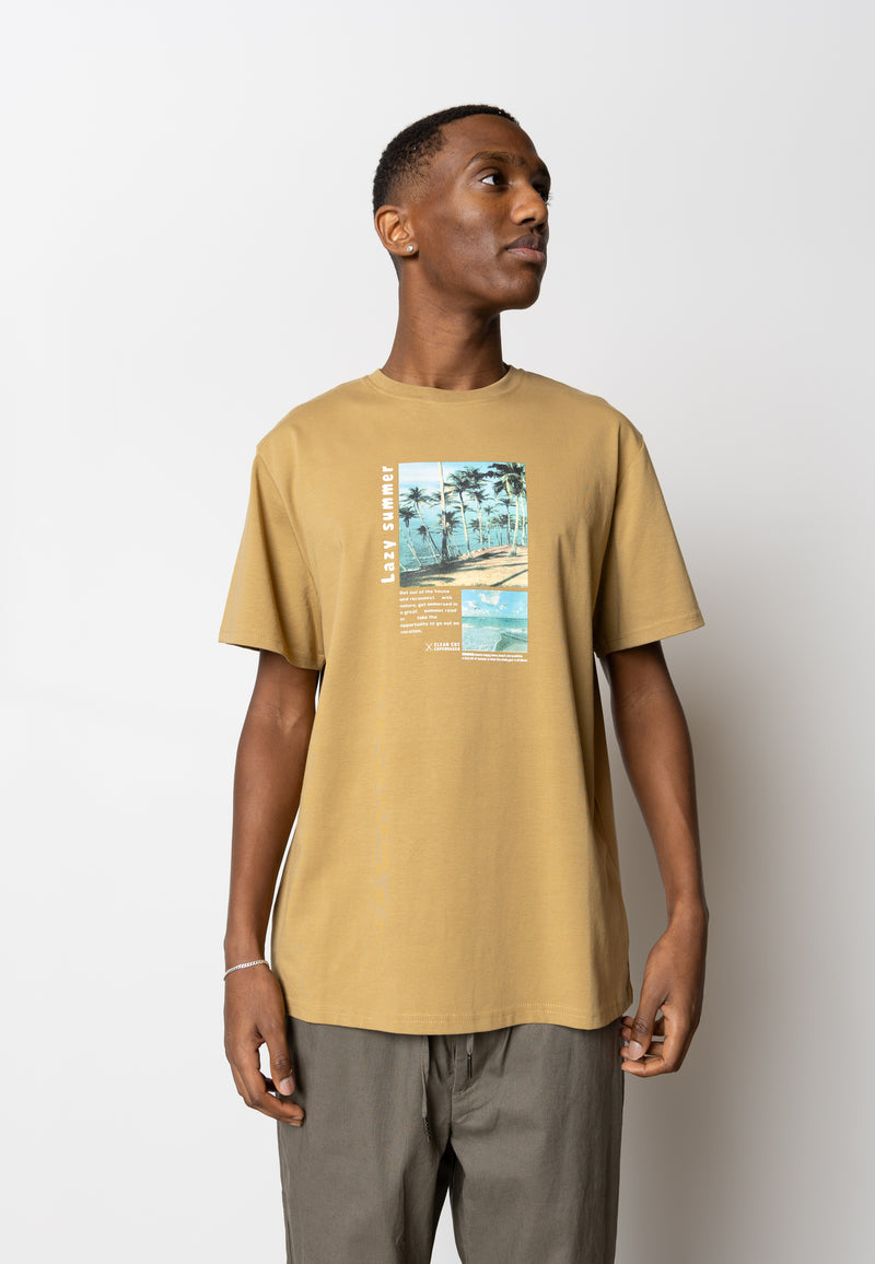 Clean Cut Copenhagen Keaton organic t-shirt T-shirts S/S Dark Khaki