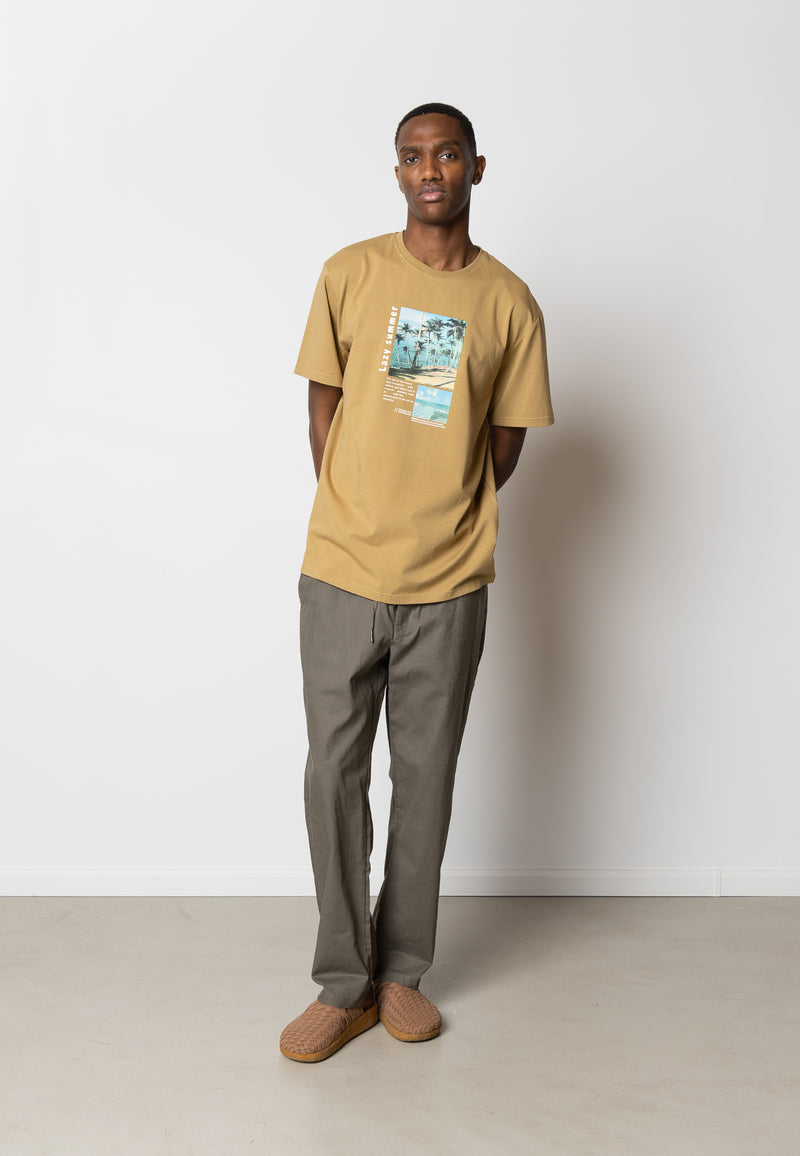 Clean Cut Copenhagen Keaton organic t-shirt T-shirts S/S Dark Khaki