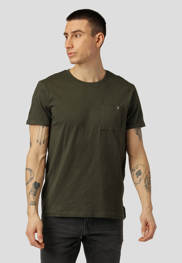 Clean Cut Copenhagen Kolding organic cotton t-shirt T-shirts S/S Bottle Green