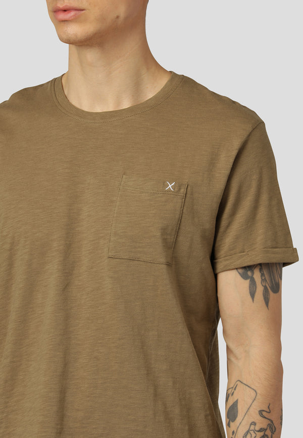 Clean Cut Copenhagen Kolding organic cotton t-shirt T-shirts S/S Dark Camel