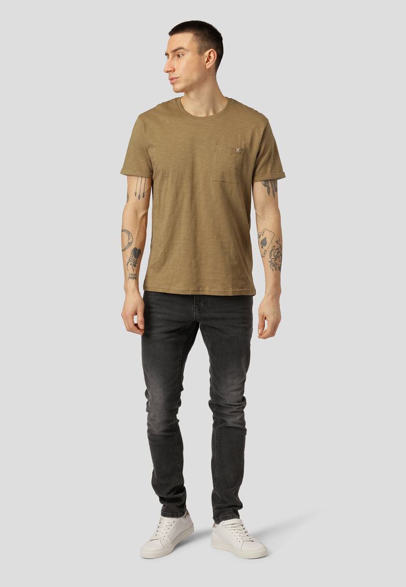 Clean Cut Copenhagen Kolding organic cotton t-shirt T-shirts S/S Dark Camel