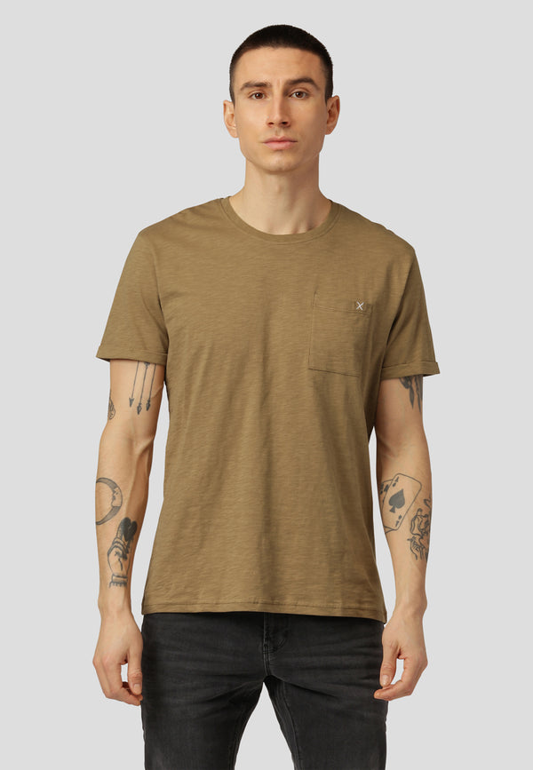 Clean Cut Copenhagen Kolding organic cotton t-shirt T-shirts S/S Dark Camel