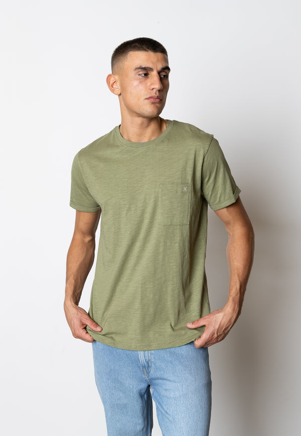 Clean Cut Copenhagen Kolding organic cotton t-shirt T-shirts S/S Dusty Green