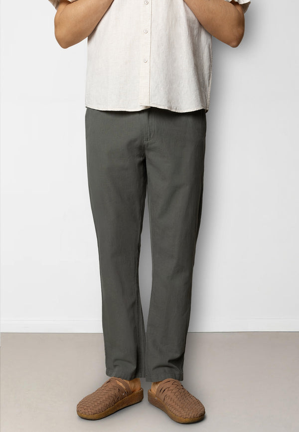 Clean Cut Copenhagen Luca cotton/linen pants Pants Army