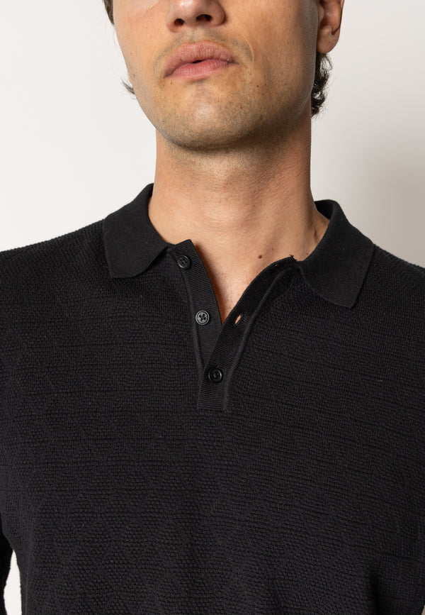 Clean Cut Copenhagen Mads knitted polo Knit Black