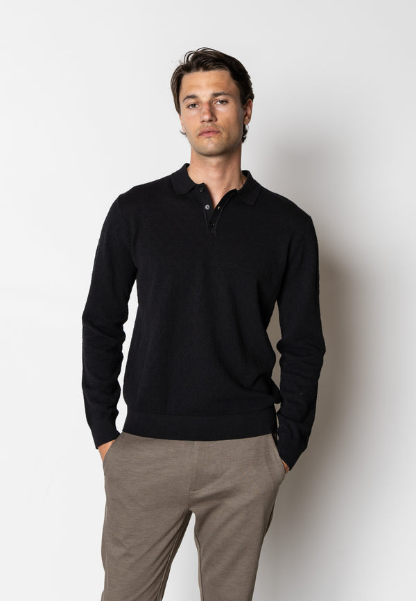 Clean Cut Copenhagen Mads knitted polo Knit Black