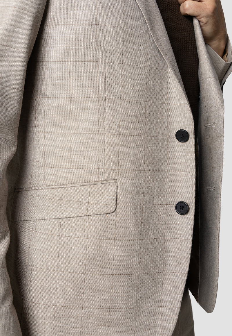 Clean Cut Copenhagen Mateo stretch blazer Blazers Brown check melange