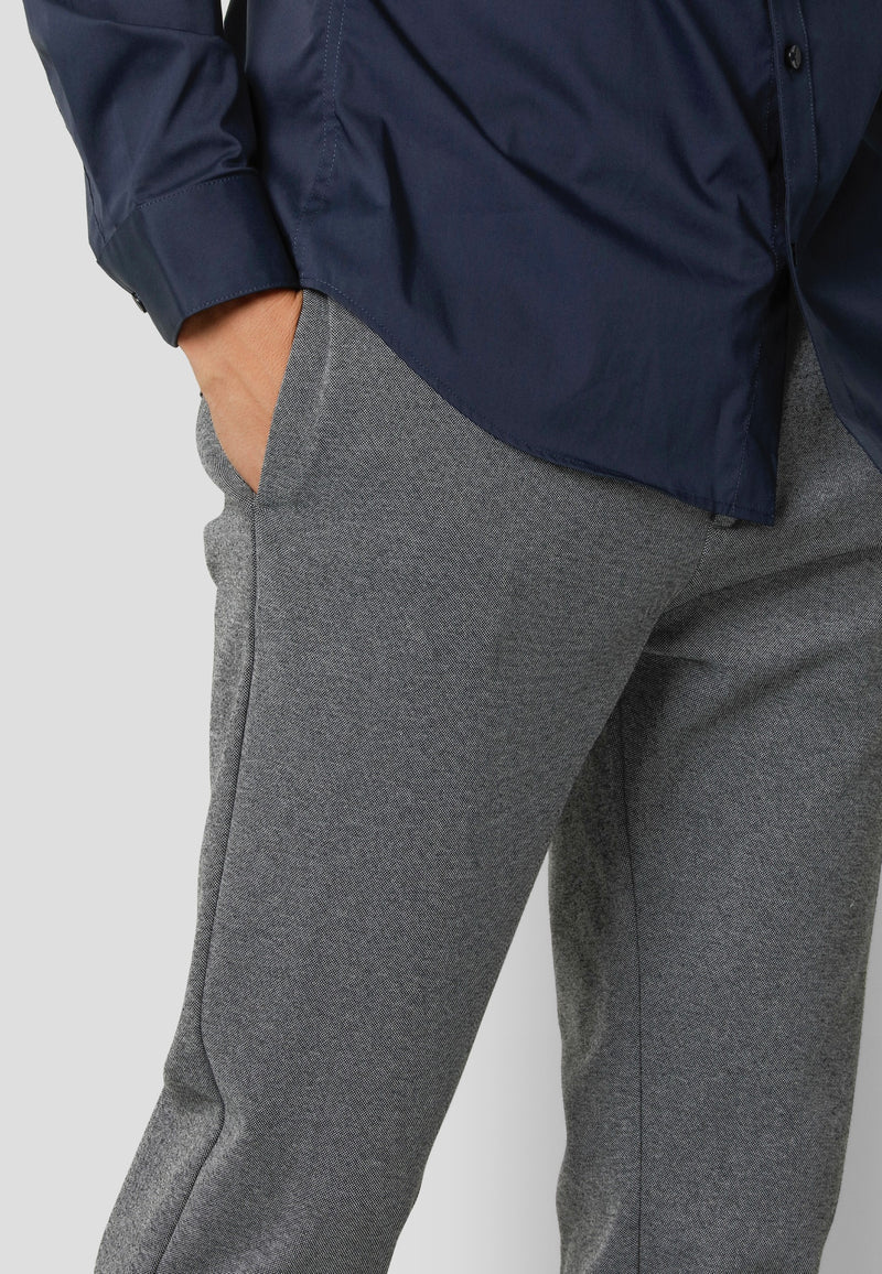Clean Cut Copenhagen Milano jersey stretch pants Pants Dark Grey Mix