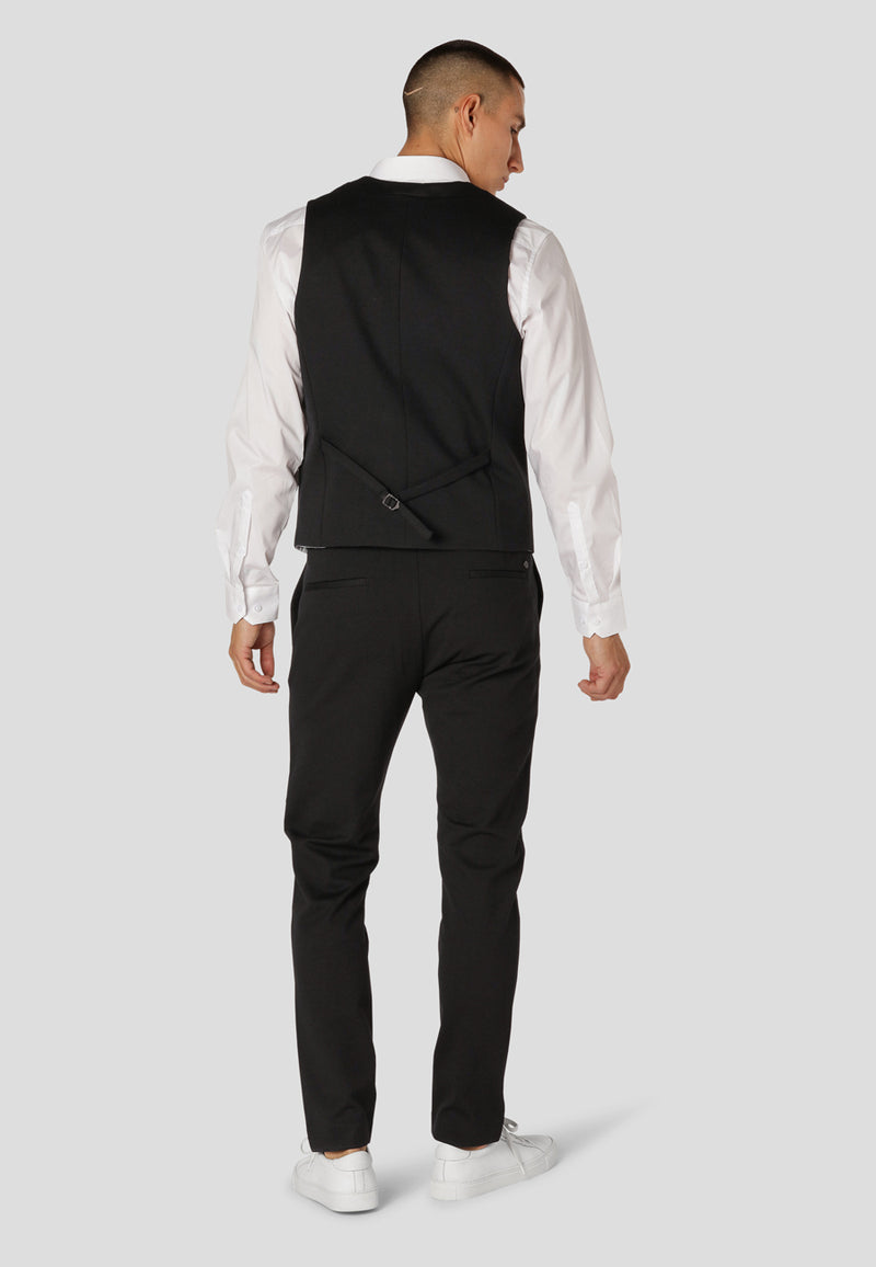 Clean Cut Copenhagen Milano jersey waistcoat Vest Black