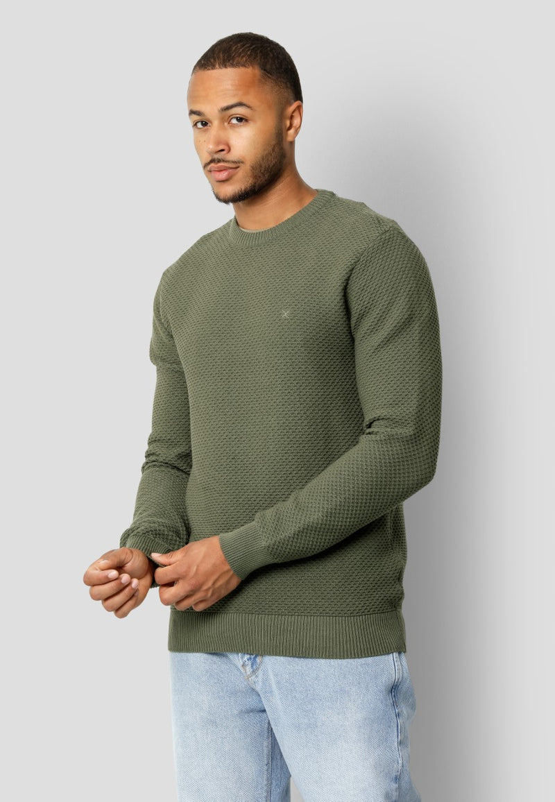 Clean Cut Copenhagen Oliver recycled cotton jumper Knit Dusty Green