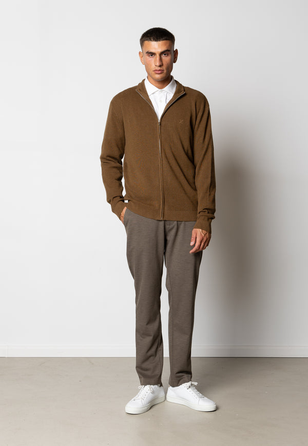 Clean Cut Copenhagen Oscar knitted cardigan Knit Brown Melange