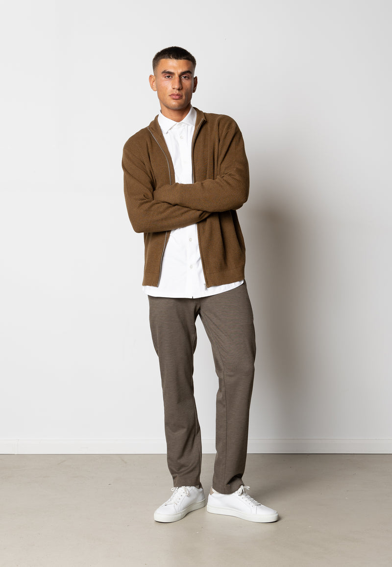 Clean Cut Copenhagen Oscar knitted cardigan Knit Brown Melange