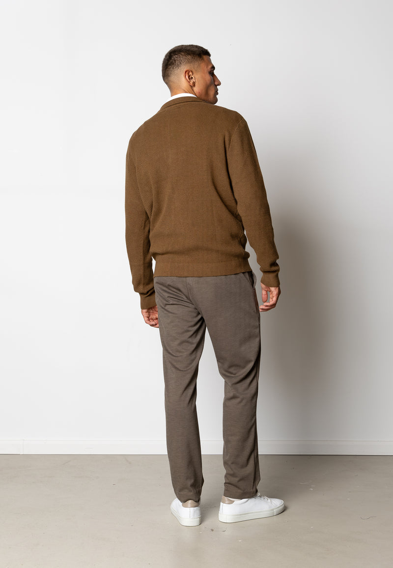 Clean Cut Copenhagen Oscar knitted cardigan Knit Brown Melange