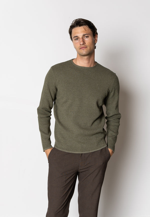 Clean Cut Copenhagen Oscar knitted jumper Knit Army Melange