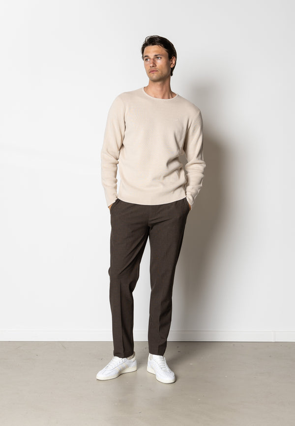 Clean Cut Copenhagen Oscar knitted jumper Knit Ecru Melange