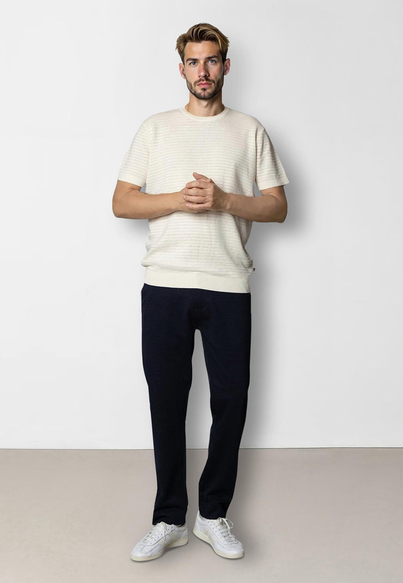 Clean Cut Copenhagen Owen knitted t-shirt T-shirts S/S Ecru