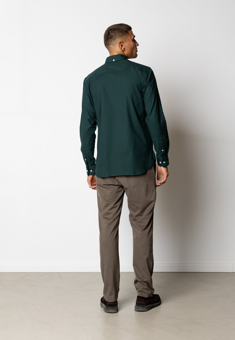 Clean Cut Copenhagen Oxford stretch shirt Shirts L/S Deep Green