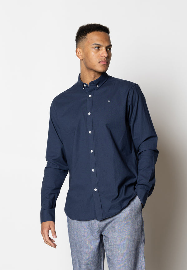 Clean Cut Copenhagen Oxford stretch shirt Shirts L/S Navy