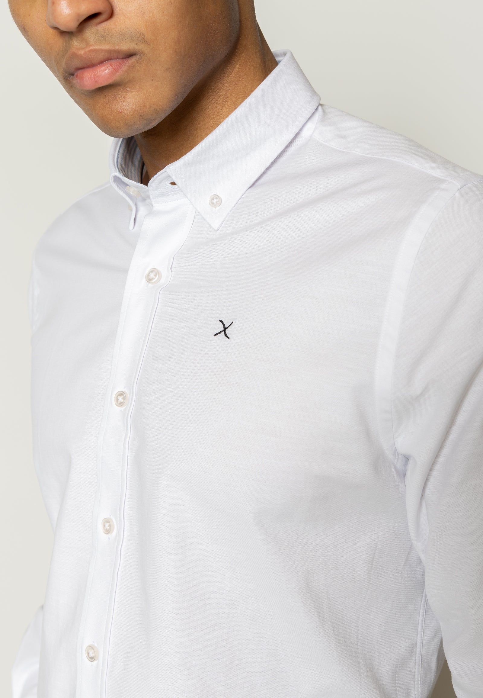 Stretch white dress shirt online