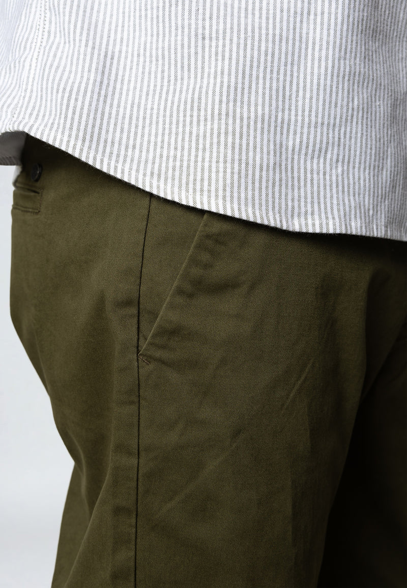 Clean Cut Copenhagen Oxford striped stretch shirt Shirts L/S Dusty green striped