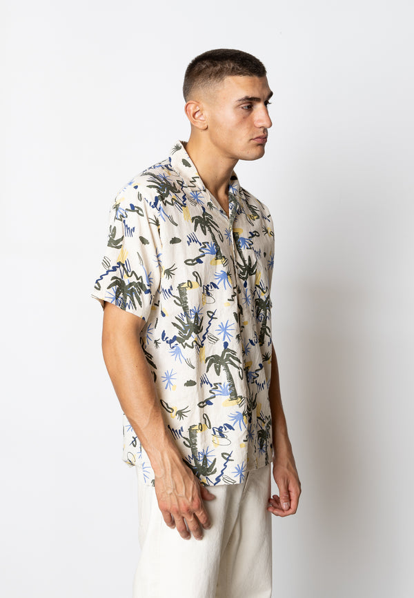 Fat Moose PALM COTTON/LINEN SHIRT Shirts S/S Multi