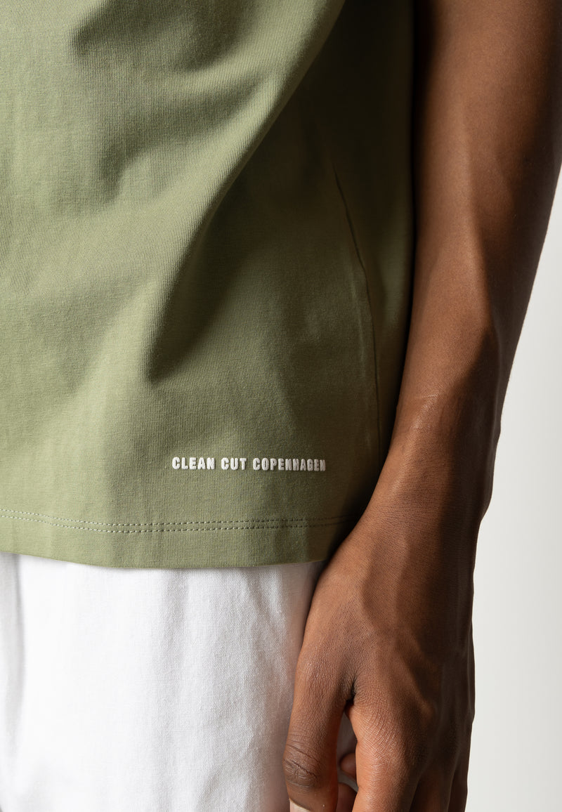 Clean Cut Copenhagen Patrick organic cotton t-shirt T-shirts S/S Dusty Green