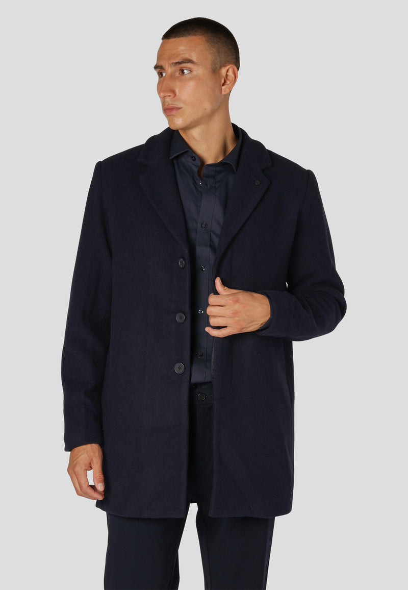 Clean Cut Copenhagen Ralf wool blend coat Jackets Navy