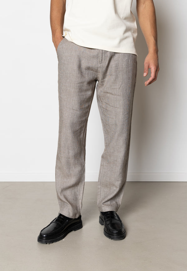 Clean Cut Copenhagen Roman linen pants Pants Khaki Melange