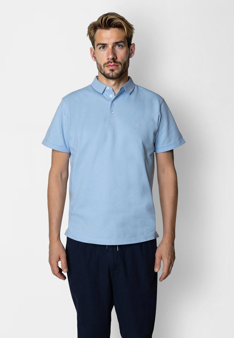 Clean Cut Copenhagen Silkeborg stretch polo Polos Light Blue