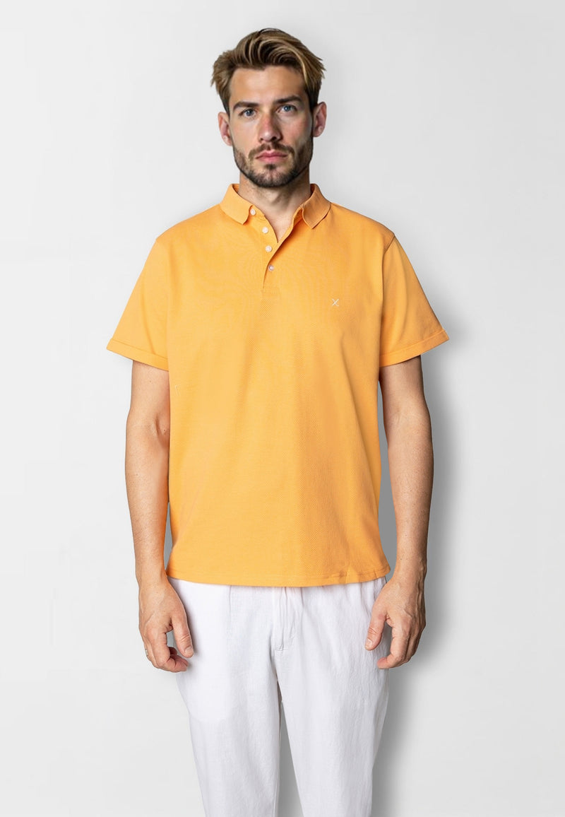 Clean Cut Copenhagen Silkeborg stretch polo Polos Mock Orange