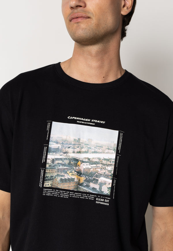 Clean Cut Copenhagen Sortedamssøen organic t-shirt T-shirts S/S Black