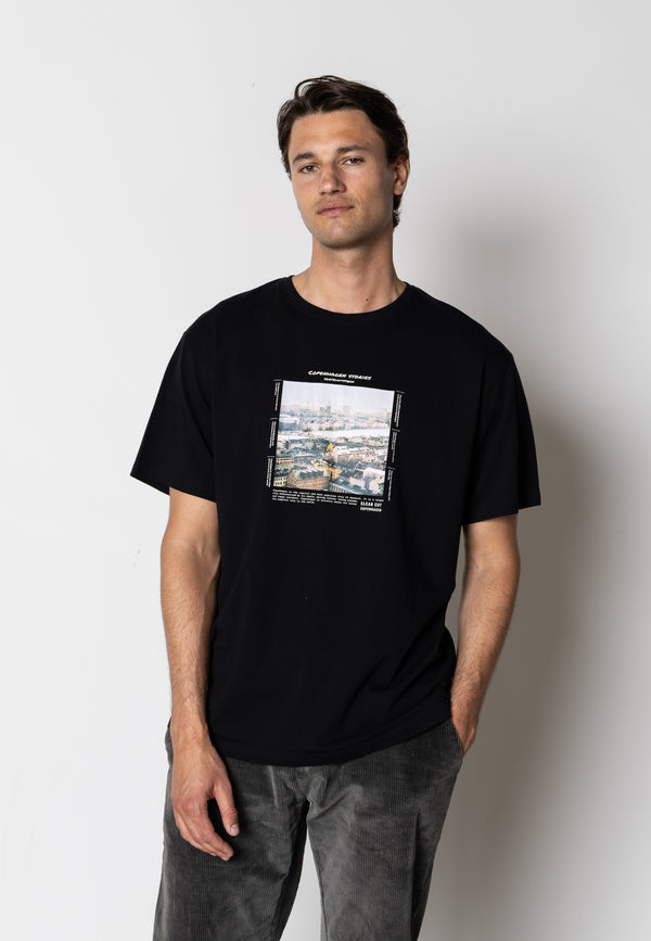 Clean Cut Copenhagen Sortedamssøen organic t-shirt T-shirts S/S Black