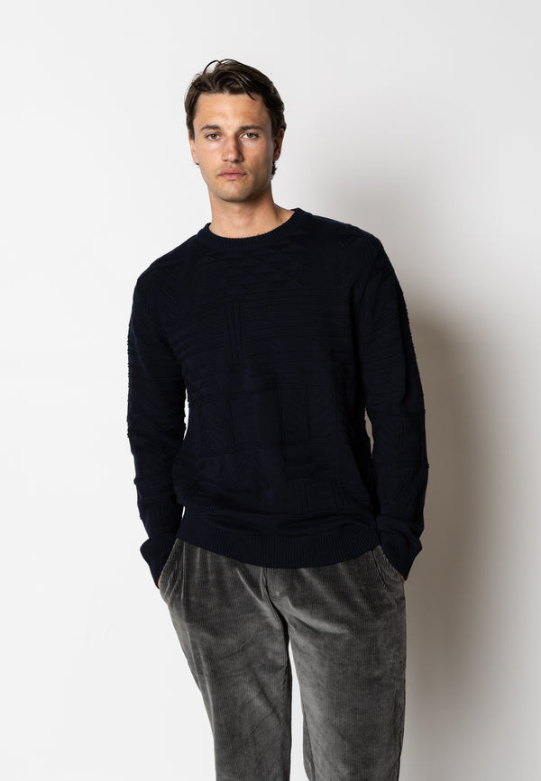 Clean Cut Copenhagen Tobias knitted jumper Knit Dark Navy