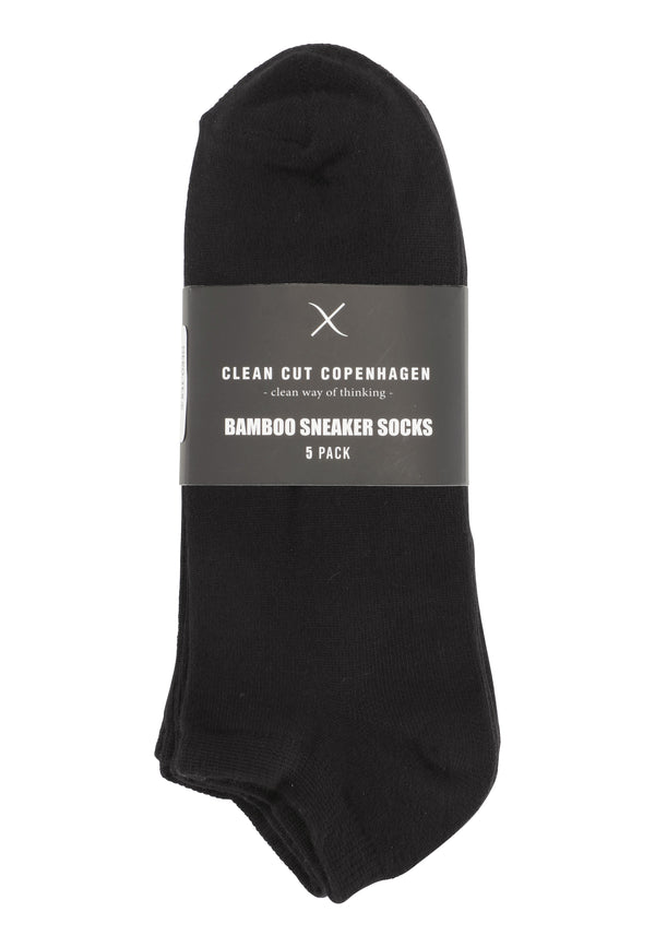 Clean Cut Copenhagen Bamboo 5-pack sneaker socks Accessories Black