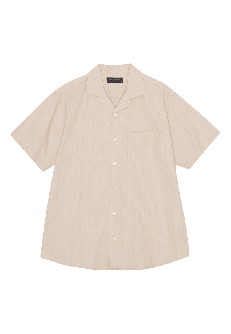 Clean Cut Copenhagen Bowling cotton/linen S/S shirt Shirts S/S Khaki
