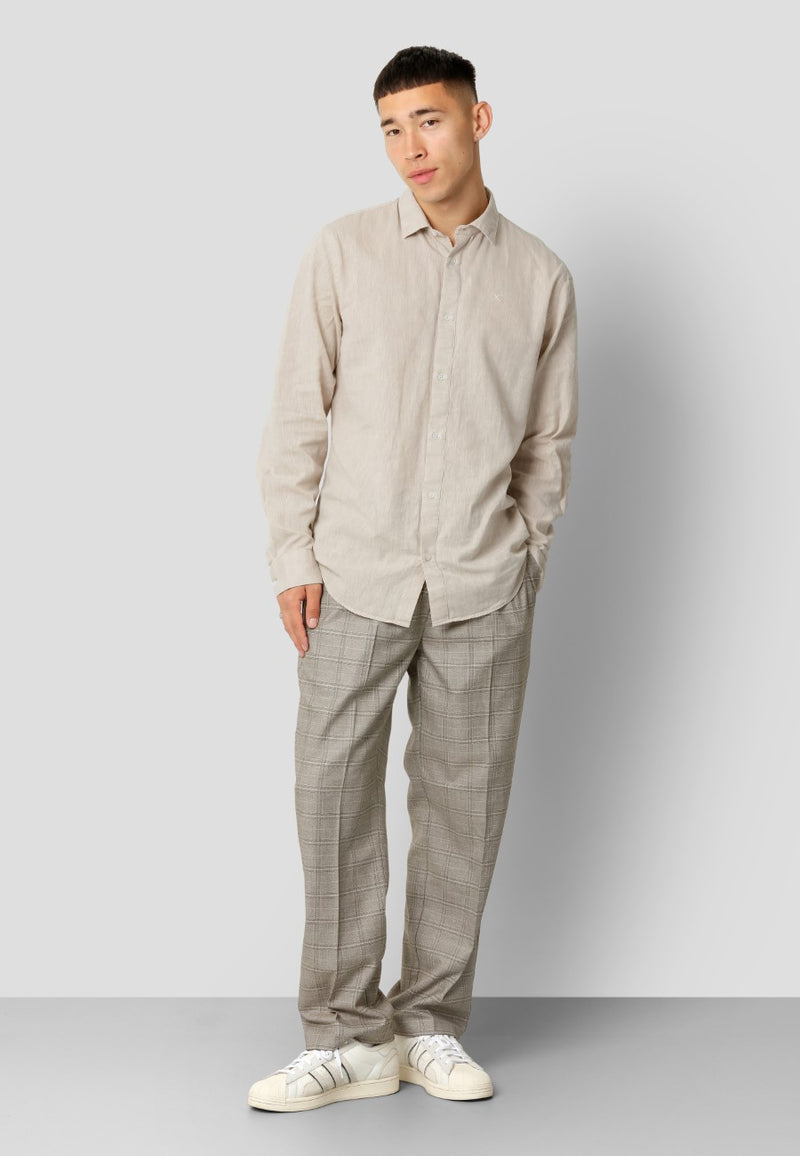 Clean Cut Copenhagen Jamie cotton/linen shirt Shirts L/S Sand Melange